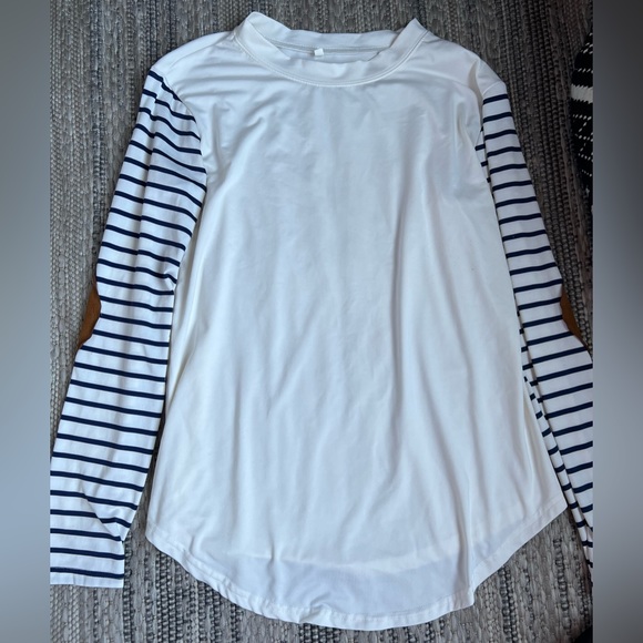 Striped patchwork long sleeve shirt - Picture 1 of 3